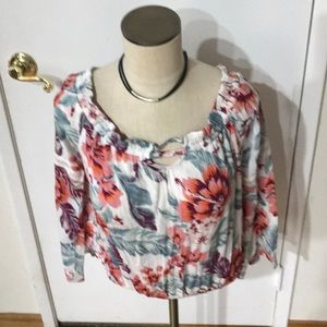 NWT AMERICAN RAG FLORAL OFF THE SHOULDER TOP